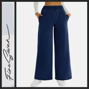 NWT High Rise Baggy Dark Wash Wide Leg Jeans